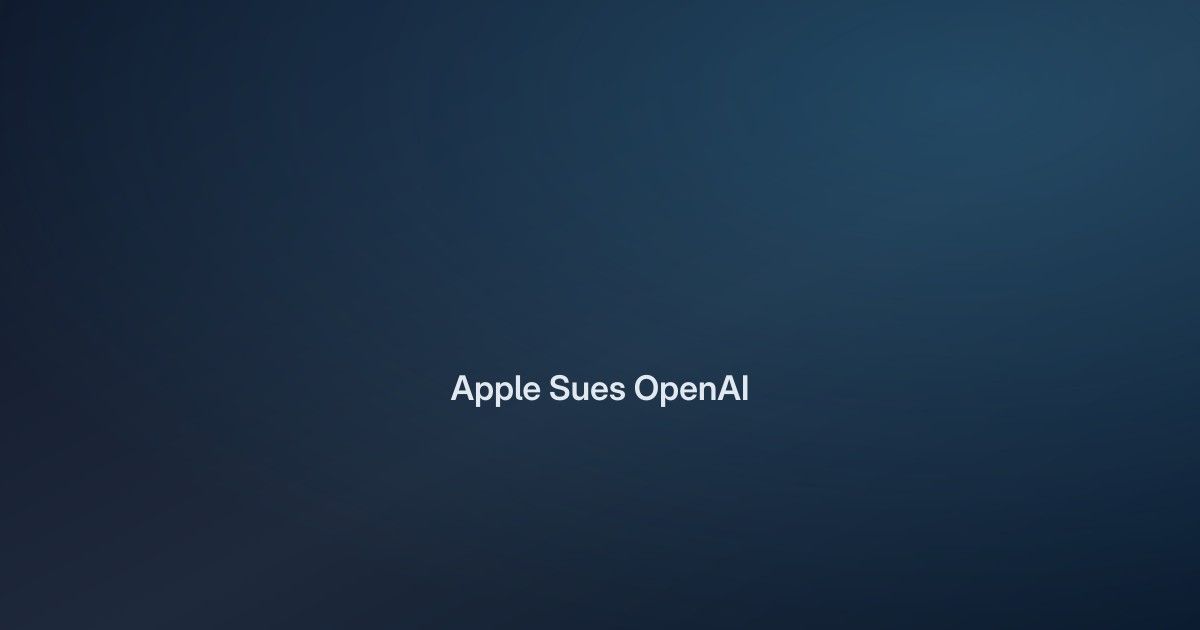 Apple Sues OpenAI Over Trade Secrets: The Complaint